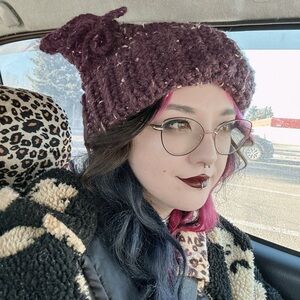 Cute women's crochet Bear hat